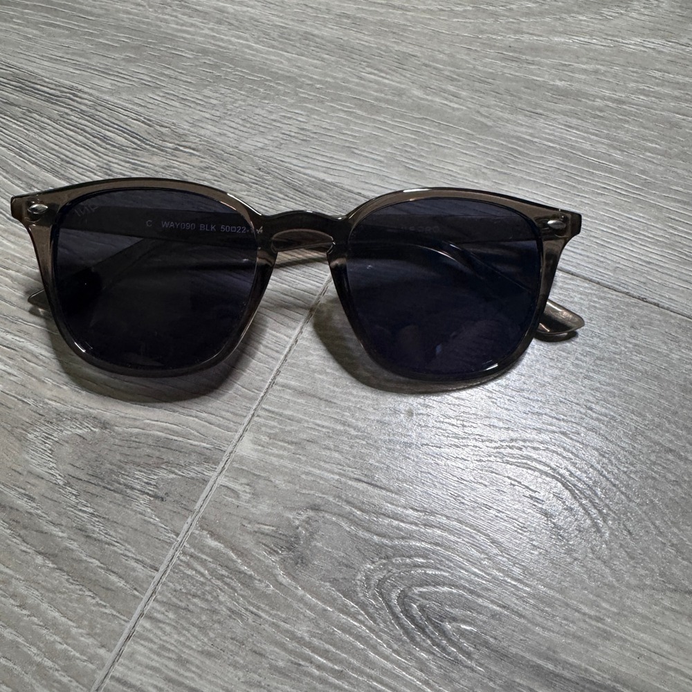WearMe Pro WMP WAY090 BLK Translucent Brown Square Sunglasses 50-22-144
